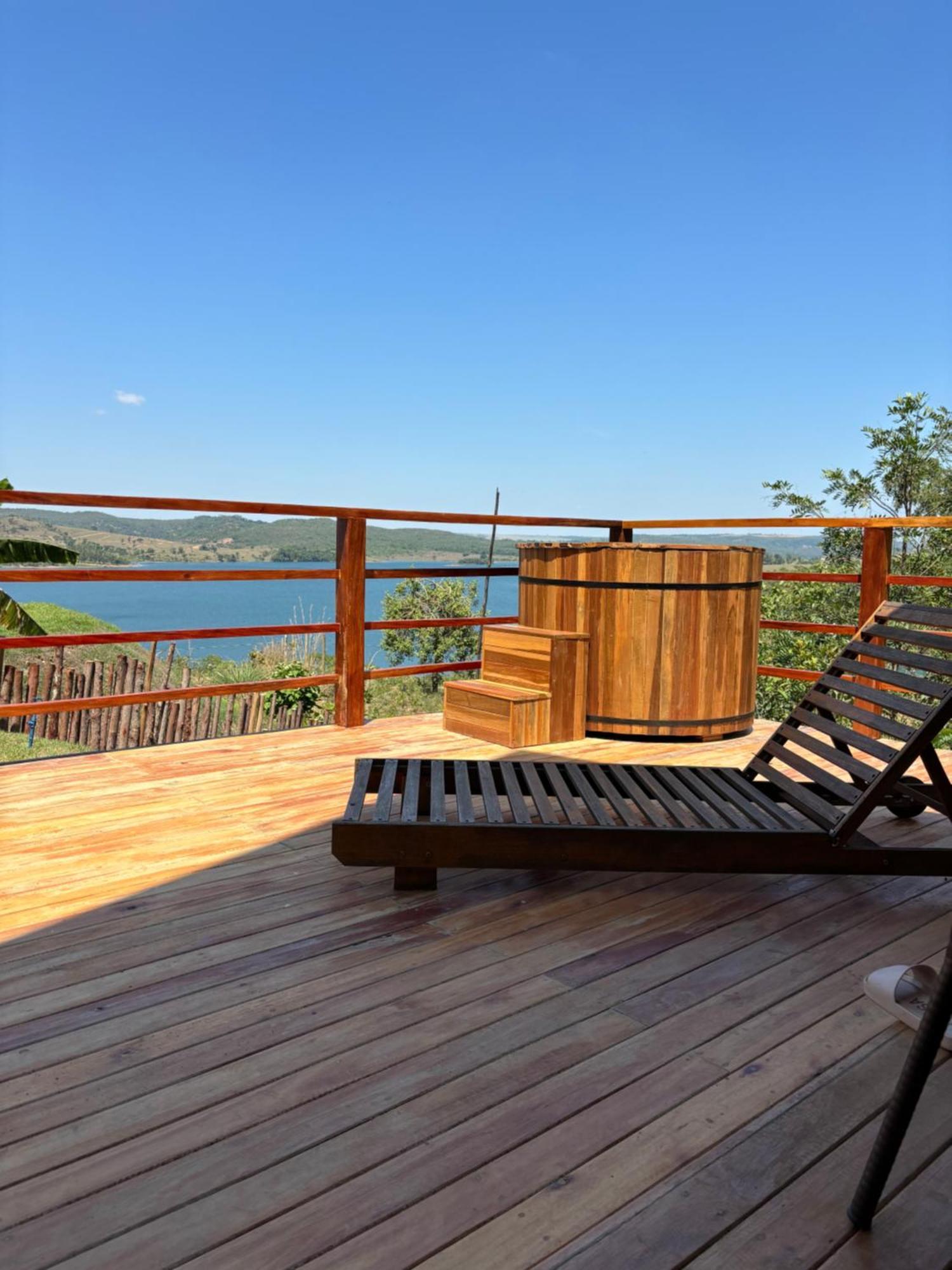 Chale Recanto - Ofuro, Banheira, Vista, Cachoeira E Lago Alexânia Kültér fotó